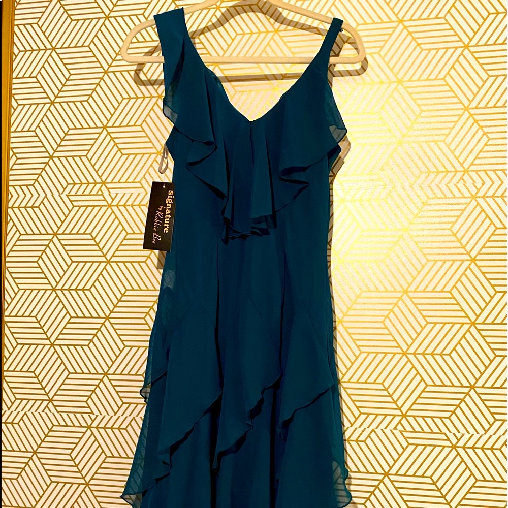 New Signature by Robbie Bee Teal Size 10 dress